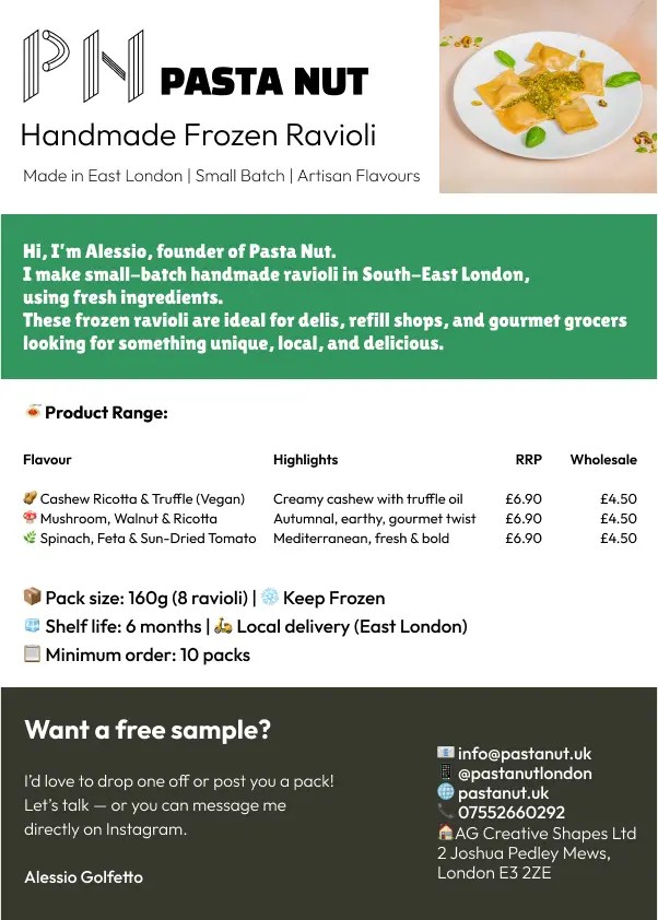 Pasta Nut A5 shop introduction