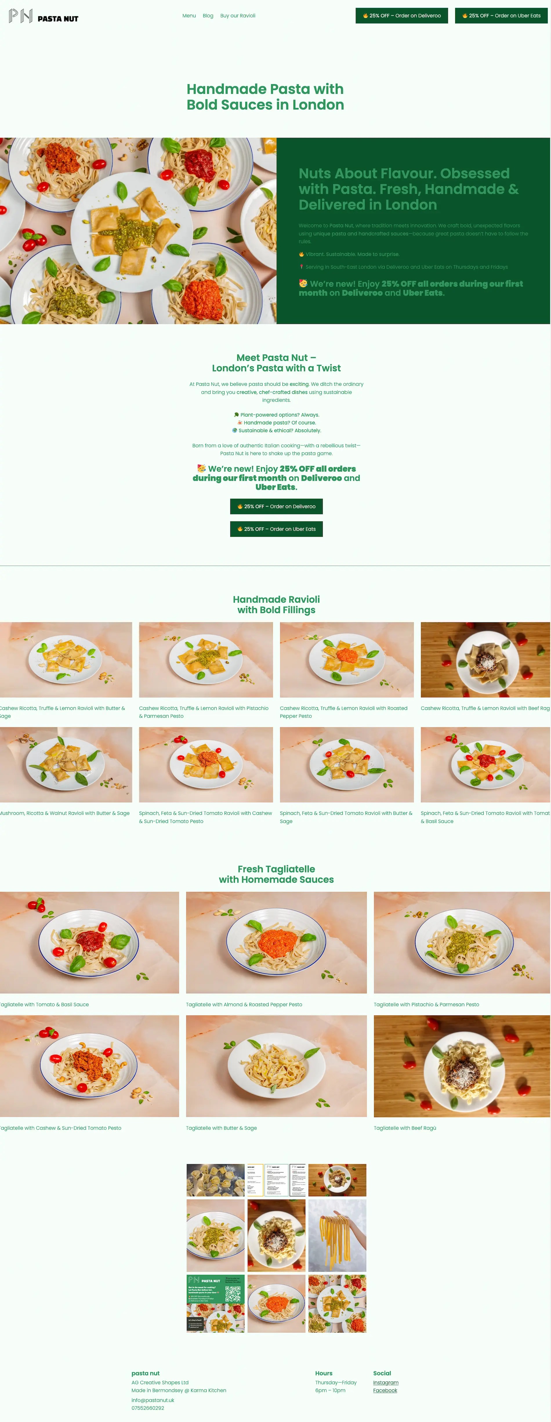 Pasta Nut homepage