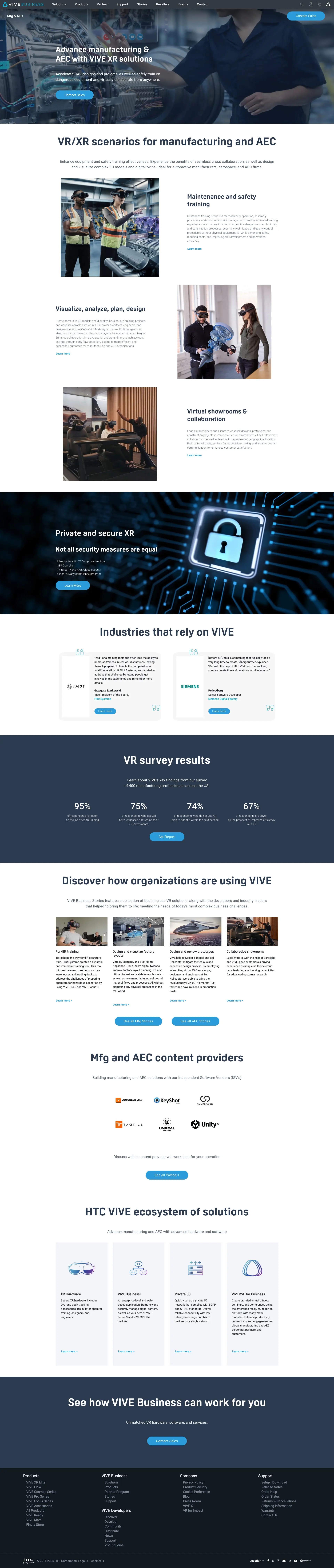 VIVE VR Simulations for manufacturing and AEC - VIVE Business EU