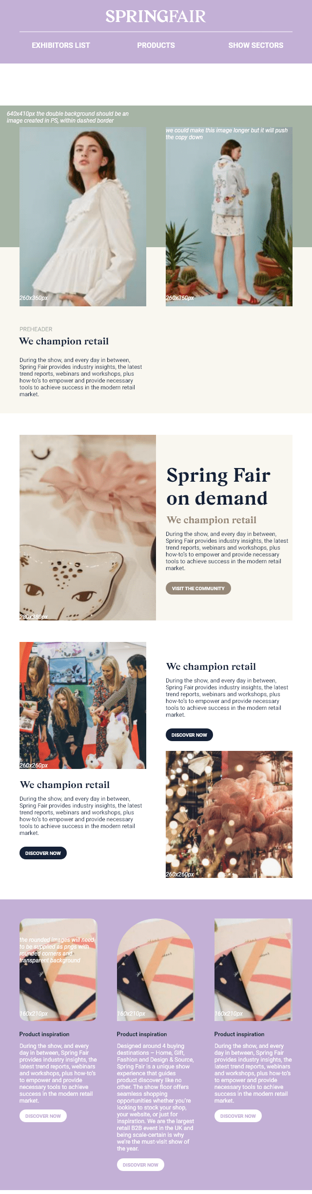 Responsive email campaigns designed and built for attendee acquisition and engagement.