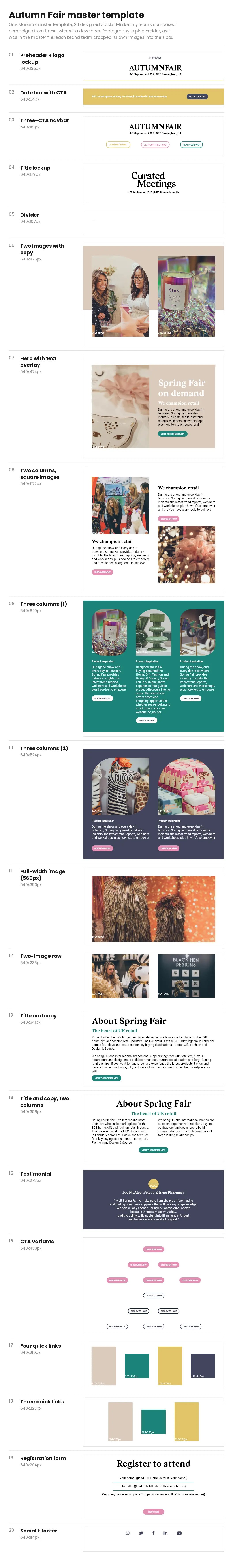 Autumn Fair template modules